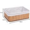 Cesto Organizador Dobravel Bambu Claro 29x19x10cm Mimo Style - 2