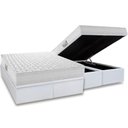 Ver imagem 1 de Cama Box Baú Queen: Colchão Ortopédico Herval Ag65 Frontier + Base Crc Linhão White (158x198)