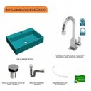 Ver imagem 3 de Kit Cuba Rt55 Torneira Luxo 1195 Metal e Válvula Click 1 Polegada B Sifão Flexível Cromado Compace