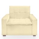 Ver imagem 5 de Poltrona Cama com Puff para Sala Confortavél Moderna Suede