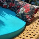 Ver imagem 3 de Chaise Sofá Redondo Concha 1,60m de Diâmetro Fibra Trama Indiana - Palha