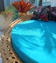 Ver imagem 6 de Chaise Sofá Redondo Concha 1,60m de Diâmetro Fibra Trama Indiana - Palha