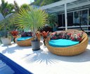 Ver imagem 2 de Chaise Sofá Redondo Concha 1,60m de Diâmetro Fibra Trama Indiana - Palha