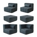 Ver imagem 5 de Sofá Modular 4 Lugares e 2 Puff Easybox Cabecasa Madeiraoriginals