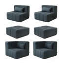 Ver imagem 5 de Sofá Modular 4 Lugares e 2 Puff Easybox CabeCasa MadeiraOriginals