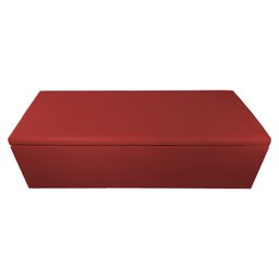 Calçadeira Recamier Baú Casal Queen 160cm Eva Suede Vermelho - DS Estofados - 2