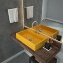 Ver imagem 1 de Kit Cuba Rt55 com Torneira Luxo 1195 Metal e Válvula Click 1 Polegada G e Sifão Pvc e Flexível Compa