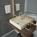 Ver imagem 1 de Kit Cuba Rt55 com Torneira Luxo 1195 Metal e Válvula Click 1 Polegada G e Sifão Pvc e Flexível Compa