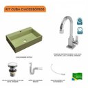 Ver imagem 3 de Kit Cuba Rt55 com Torneira Luxo 1195 Metal e Válvula Click 1 Polegada G e Sifão Pvc e Flexível Compa