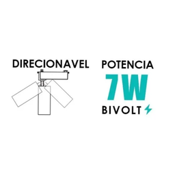 Kit Trilho Eletrificado 1m 3 Spots Led 7w Branco 3000k Luz Quente - 4