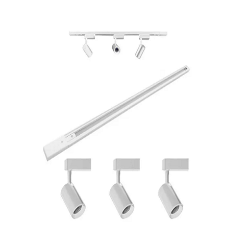 Kit Trilho Eletrificado 1m 3 Spots Led 7w Branco 3000k Luz Quente