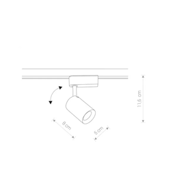 Kit Trilho Eletrificado 1m 3 Spots Led 7w Branco 3000k Luz Quente - 3