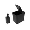 Lixeira e Dispenser Porta Detergente Sabonete Liquido Preto - 1