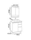 Ver imagem 6 de Conjunto para Banheiro Cecilia com Pés 78cm - Fabribam Gabinetes