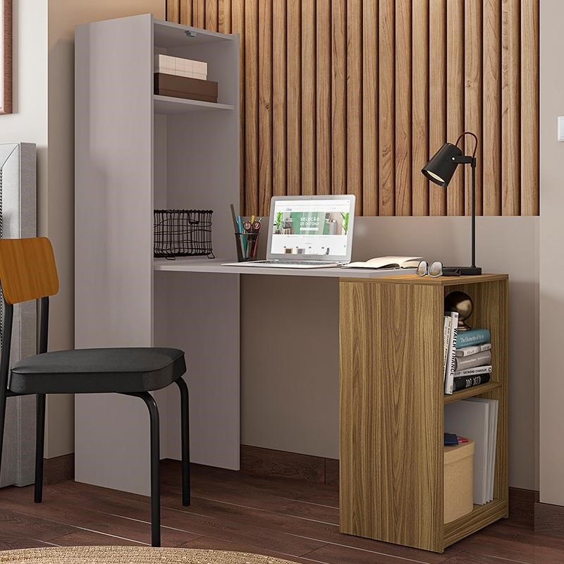 Armário Multiuso com Mesa Retrátil Mult Max Cacao/Lâmina Mel - PR