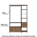 Ver imagem 2 de Estante Closet Industrial com 6 Nichos - Carvalho/Preto