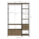 Ver imagem 4 de Estante Closet Industrial com 6 Nichos - Carvalho/Preto