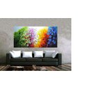 Ver imagem 2 de Quadro Pintura Tela Abstrato Moderno 2471: 80cm (A) x 160cm (L)