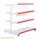 Ver imagem 2 de Kit - 10 Porta Etiqueta Simples 90cm Vermelho com Acrílico New Plus/plus - Sa Gôndolas