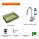 Ver imagem 3 de Kit Cuba Rt55 com Torneira Luxo 1195 Metal e Válvula Click 1 Polegada e Meia e Sifão Pvc e Flexível