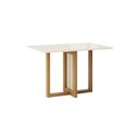 Ver imagem 2 de Mesa de Jantar 4 Lugares 120cm Tampo MDF e Vidro Canto Reto Natalí