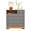 Ver imagem 6 de Cômoda 5 Gavetas Select com Nicho Nature Cinza