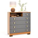 Ver imagem 2 de Cômoda 5 Gavetas Select com Nicho Nature Cinza