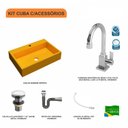 Ver imagem 3 de Kit Cuba Rt55 com Torneira Luxo 1195 Metal e Válvula Click 1 Polegada e Meia e Sifão Cromado e Flexí