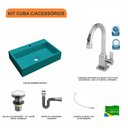 Ver imagem 3 de Kit Cuba Rt55 com Torneira Luxo 1195 Metal e Válvula Click 1 Polegada e Meia e Sifão Cromado e Flexí