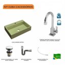Ver imagem 3 de Kit Cuba Rt55 com Torneira Luxo 1195 Metal e Válvula Click 1 Polegada e Meia e Sifão Cromado e Flexí