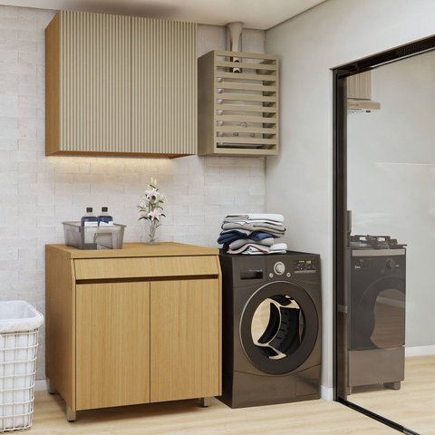 Lavanderia Modulada 2 Peças 4 Portas 1 Gaveta Simone Mendes