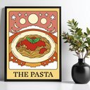 Ver imagem 1 de Quadro Decorativo Macarrão Pasta- Carta Tarot 45x34cm:moldura Preta