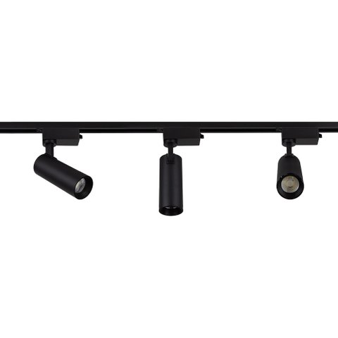 Trilho Eletrificado com 3 Spots Led Up Blumenau 45w Bivolt Preto 6500k Luz Branca