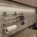 Ver imagem 3 de Barra com Ventosa para Pendurar Utensílios de Cozinha Suporte 70cm Aço Cromado