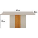 Ver imagem 2 de Mesa de Jantar Doha 160x80 Canto Reto Off White Cinamomo Off White - Leifer