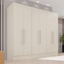Ver imagem 1 de Guarda-Roupa Casal 6 Portas e 2 Gavetas Safira Off White/Arenas