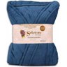 Roupão Microfibra Plush Inverno Frio Toque Macio Unissex Cor: Azul Profundo Tamanho: Gg - 1