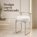 Ver imagem 5 de Puff Evans Metal Champagne Couríssimo Off White