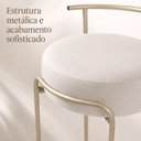 Ver imagem 3 de Puff Evans Metal Champagne Couríssimo Off White