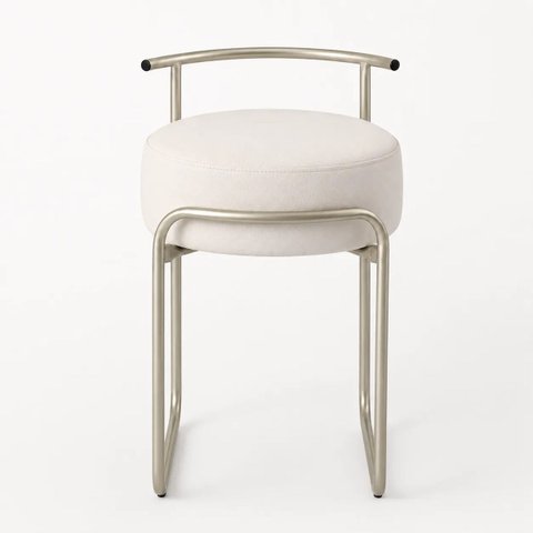 Puff Evans Metal Champagne Couríssimo Off White