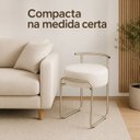 Ver imagem 6 de Puff Evans Metal Champagne Couríssimo Off White