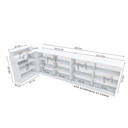 BALCÃO VITRINE EXPOSITOR M206.2021.B (LOJA, CAIXA, COMÉRCIO) MUNDI MOVEIS - 5