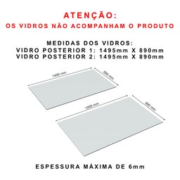 BALCÃO VITRINE EXPOSITOR M206.2021.B (LOJA, CAIXA, COMÉRCIO) MUNDI MOVEIS - 7