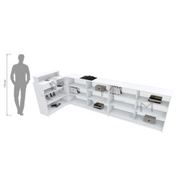 BALCÃO VITRINE EXPOSITOR M206.2021.B (LOJA, CAIXA, COMÉRCIO) MUNDI MOVEIS - 6