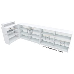 BALCÃO VITRINE EXPOSITOR M206.2021.B (LOJA, CAIXA, COMÉRCIO) MUNDI MOVEIS - 4