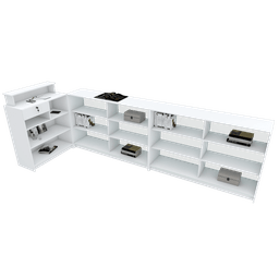 BALCÃO VITRINE EXPOSITOR M206.2021.B (LOJA, CAIXA, COMÉRCIO) MUNDI MOVEIS - 1