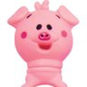 Kit com 2 Chocalhos Mordedor Elefante e Porco Com Cheirinho - 5