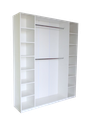 Ver imagem 6 de Armário Colmeia 2 Cabideiros + Nichos Expositor Closet Guarda Roupas Branco