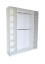 Ver imagem 3 de Armário Colmeia 2 Cabideiros + Nichos Expositor Closet Guarda Roupas Branco
