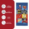Toalha De Banho Infantil Aveludada Praia Piscina Personagens:Liga da Justiça - 2